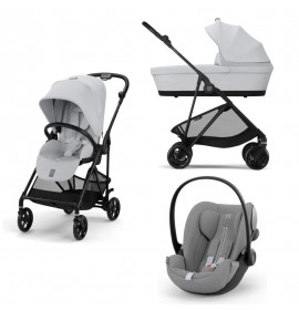 Cybex Melio Carbon 2025 Fog Grey 3in1 cu Cloud G Plus Recline ADAC