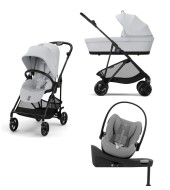 Cybex Melio Carbon Dune Grey 4in1 cu Cloud G3 Plus Recline si baza isofix