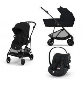 Noul Cybex Melio Carbon 2025 Magic Black 3 in 1 cu Scoica Cloud G Plus i-Size Recline testata ADAC