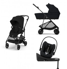 Noul Cybex Melio Carbon Magic Black 4 in 1 cu Scoica Cloud G Plus i-Size Recline testata ADAC si baza isofix rotativa