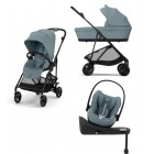 Cybex Melio Carbon 2025 Stormy Blue 4in1 cu Cloud G Plus Recline ADAC si baza isofix
