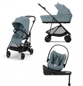 Cybex Melio Carbon 2025 Stormy Blue 4in1 cu Cloud G Plus Recline ADAC si baza isofix