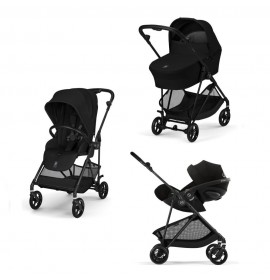 Noul Cybex Melio Carbon Magic Black 3 in 1 cu Scoica Cloud G Plus i-Size Recline testata ADAC