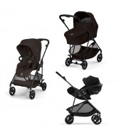  NEW Cybex Melio Carbon Chocolate Brown 3in1 cu Cloud G Plus Recline ADAC