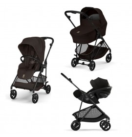  NEW Cybex Melio Carbon Chocolate Brown 3in1 cu Cloud G Plus Recline ADAC