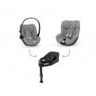 Noul Cybex Melio Fog Grey 4 in 1 cu Scoica Cloud G Plus i-Size Recline si baza isofix rotativa