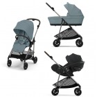 Noul Cybex Melio ultrausor sistem 3 in 1 cu Scoica Cloud G Plus i-size testata ADAC Stormy Blue