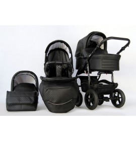 Carucior 3 in 1 Danco Black Leather
