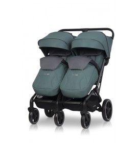 Carucior EasyGo Echo Sage Green pentru gemeni
