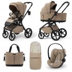Carucior copii Future Design Inspiro Almond Cream 3in1 cu Cybex Cloud G Plus ADAC