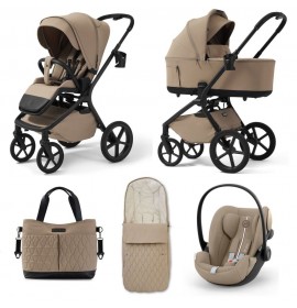 Carucior copii Future Design Inspiro Almond Cream 3in1 cu Cybex Cloud G Plus ADAC
