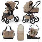 Carucior copii Future Design Inspiro Almond Cream 4in1 cu Cybex Cloud G Plus ADAC si baza isofix