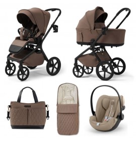 Carucior copii Future Design Inspiro Essential Mokka 3in1 cu Cybex Cloud G Plus ADAC