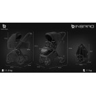 Carucior copii Future Design Inspiro Pure Black SE 4in1 cu Cybex Cloud G Plus ADAC si baza isofix