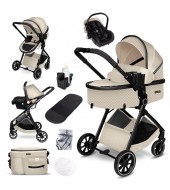 Carucior copii 3 in 1 multifunctional Soho S3 – Beige GagaDumi