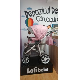 Carucior copii 3 in 1 Hybryd Adamex Pink B61