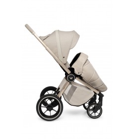 Carucior copii 4 in 1 Muuvo Quick Boho Beige cu Cybex Cloud G Plus i-size recline testata ADAC si baza isofix rotativa