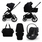 Carucior copii Muuvo Five Black 3in1 cu Cybex Cloud G Plus ADAC