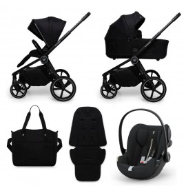 Carucior copii Muuvo Five Black 3in1 cu Cybex Cloud G Plus ADAC