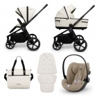 Carucior copii Muuvo Five Desert Sand 3in1 cu Cybex Cloud G Plus ADAC
