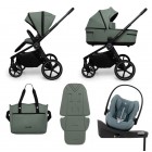 Carucior copii Muuvo Five 4in1 Pine Green cu Cybex Cloud G Plus ADAC si isofix
