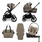 Carucior copii Muuvo Five 4in1 Mokka cu Cybex Cloud G Plus ADAC si isofix