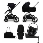 Carucior copii Muuvo One Negro 4in1 cu Cybex Cloud G Plus ADAC si isofix
