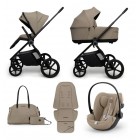 Carucior copii Muuvo One Praline 3in1 cu Cybex Cloud G Plus ADAC