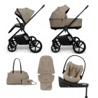 Carucior copii Muuvo One Praline 4in1 cu Cybex Cloud G Plus ADAC si isofix