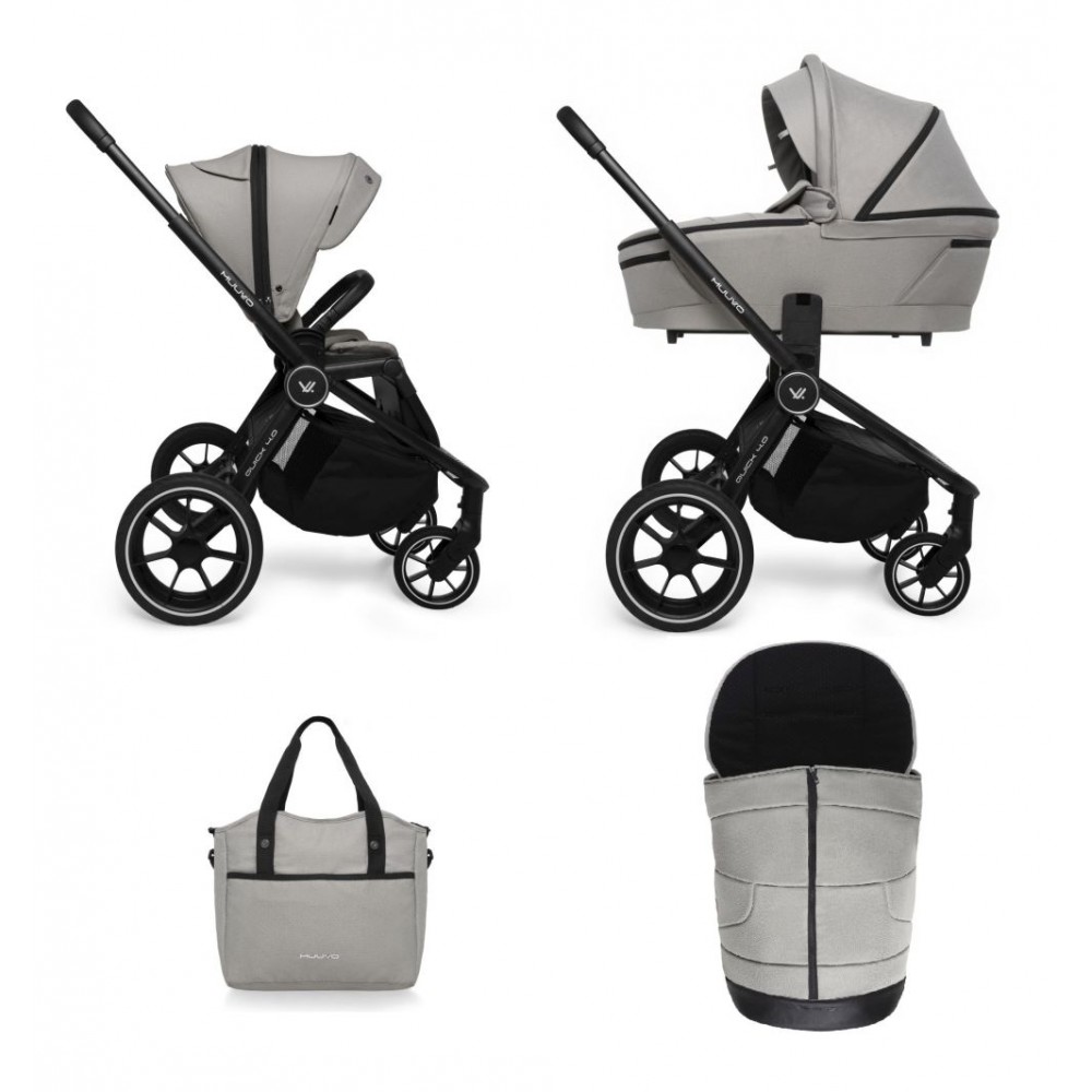 Carucior copii 2 in 1 Muuvo Quick 4.0 Steel Grey