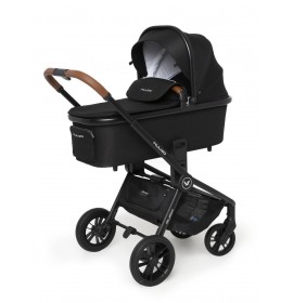 Carucior copii 3 in 1 Muuvo Quick Onix Black cu Cybex Cloud G i-size Plus recline testata ADAC