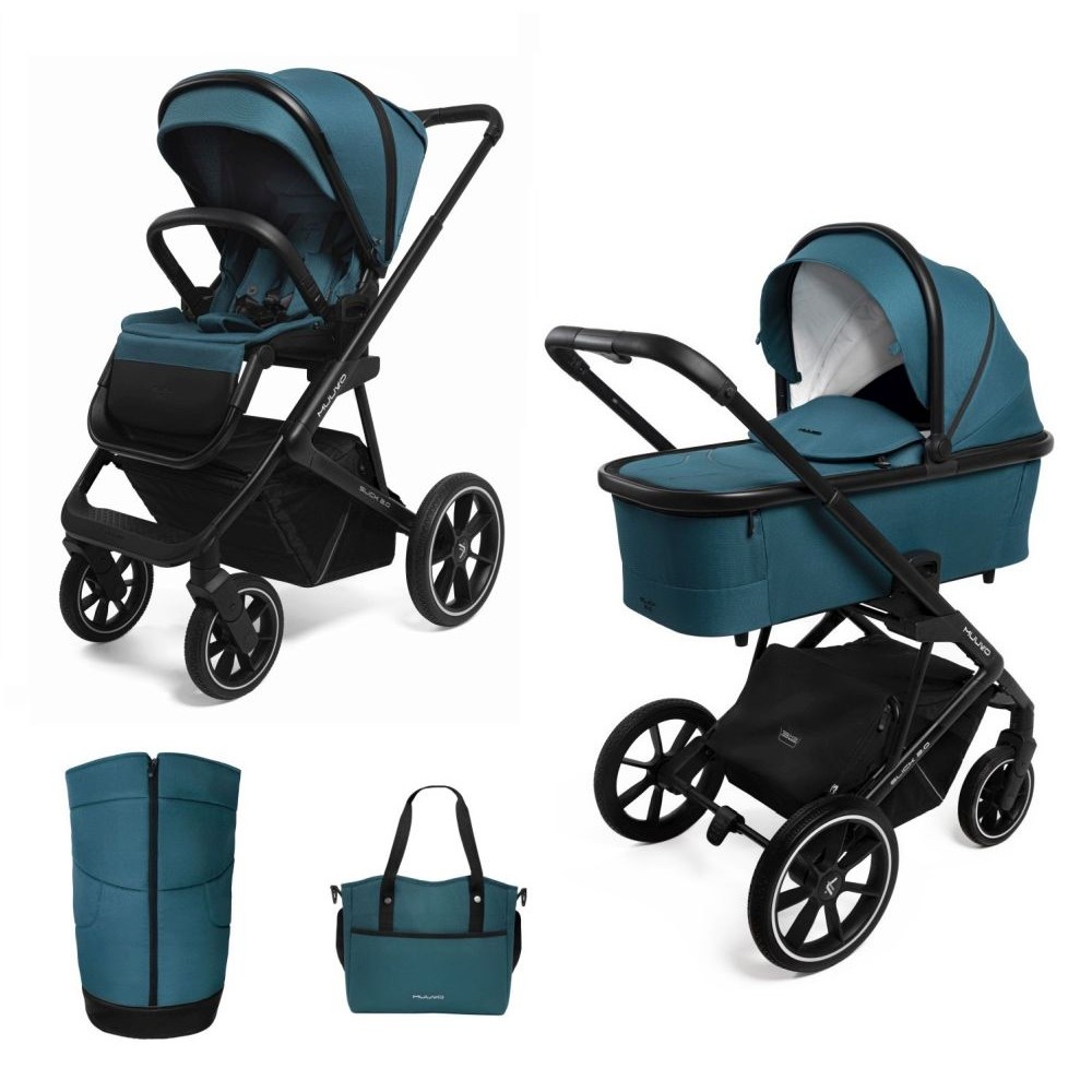 Carucior copii 2 in 1 Muuvo Slick 2.0 Tropical Green