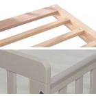 Patut din lemn Beige cu 2 laterale interschimbabile si saltea COCOS LoliBebe