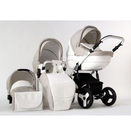 Carucior copii 3 in 1 Dynamic White Beige 