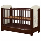 PATUT COPII DIN LEMN HUBNERS CAROLIN 120X60 CM VENGHE CU SERTAR