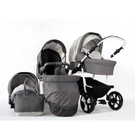 Carucior copii 3 in 1 Eco Grey Len
