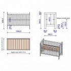 PATUT COPII DIN LEMN HUBNERS HANNAH 120X60 CM