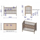 PATUT COPII DIN LEMN HUBNERS LIZET 120X60 CM 