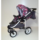 Carucior 3 in 1 Zippy Lux Baby Seka Pink Flowers